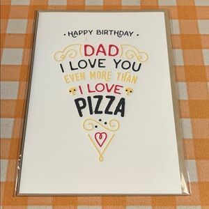 “Happy Birthday, Dad. I Love You More Than Pizza” Papyrus Birthday Day card